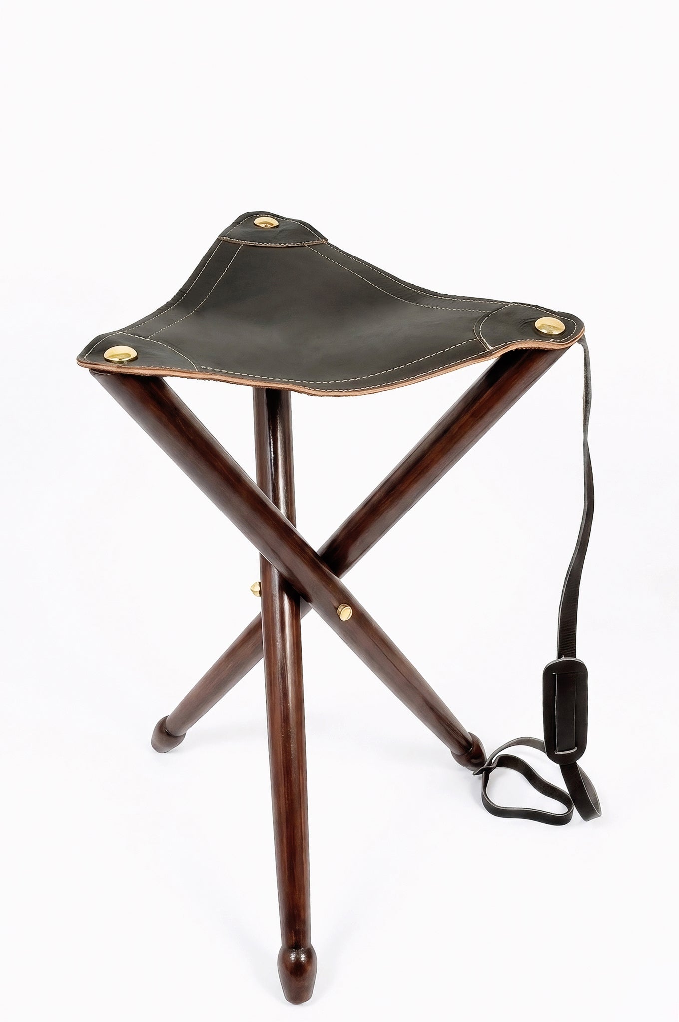 The Huntra Signature Solid Leather Tripod Stool