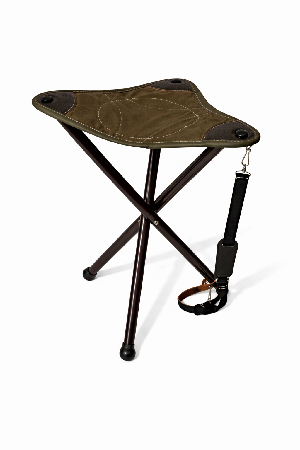 Huntra Heritage Canvas & Leather Folding Tripod Stool