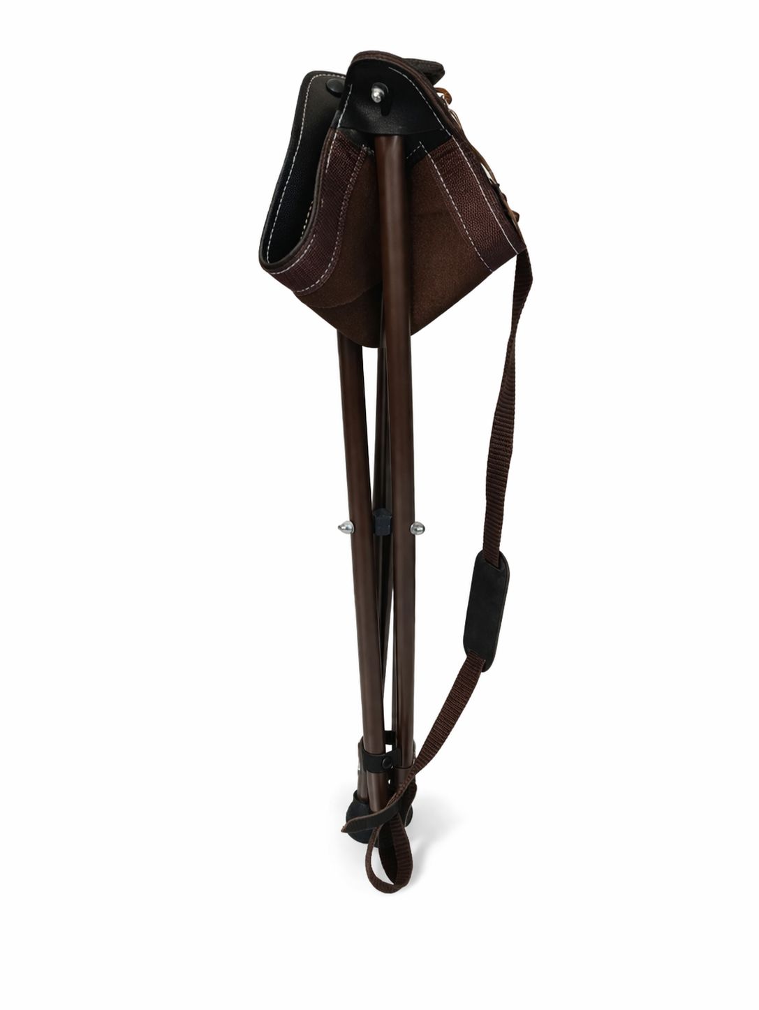 Premium Leather & Powder-Coated Metal Tripod Stool