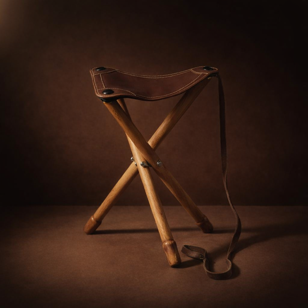 Elegant Foldable Wooden Stool